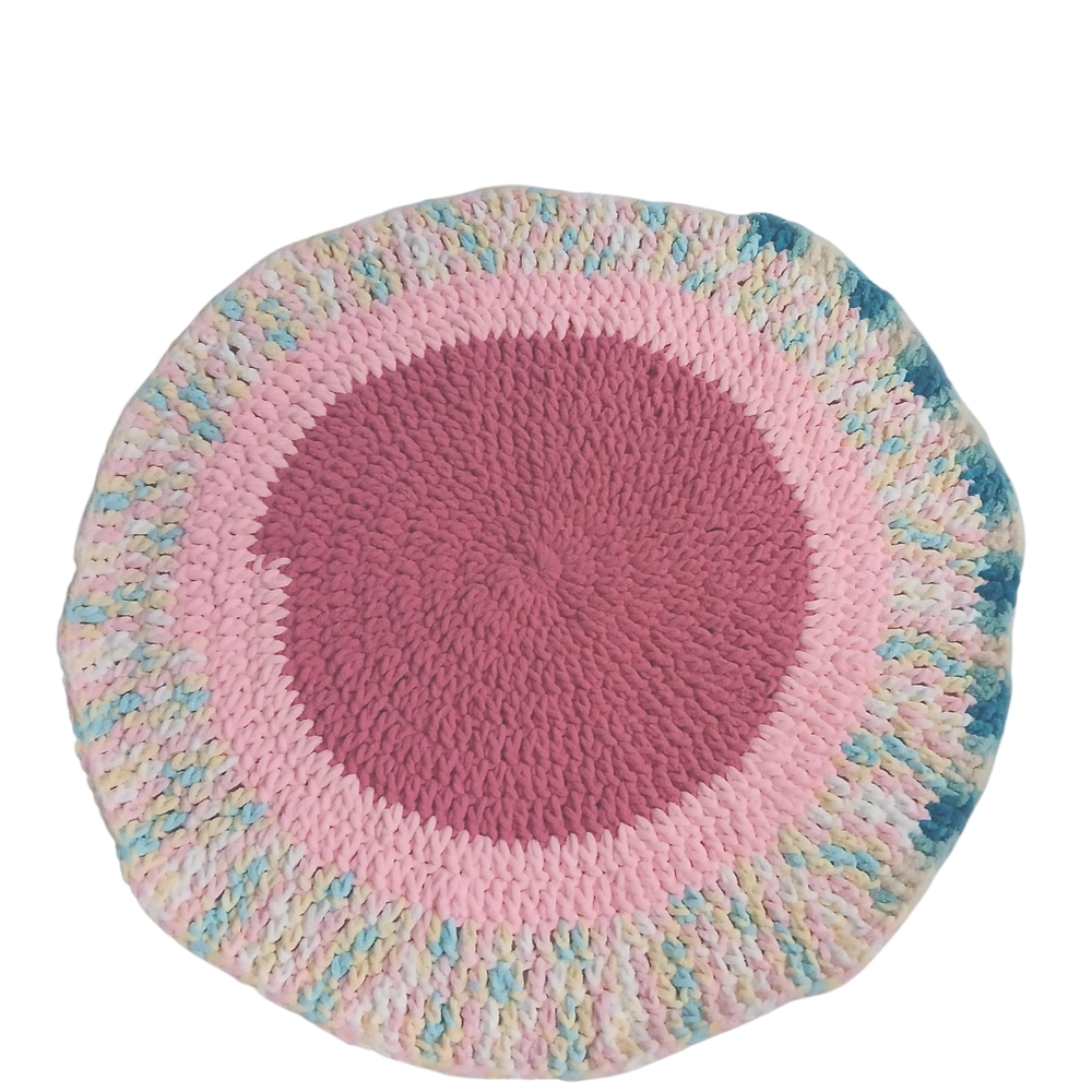 Multicolor Round Crochet Rug